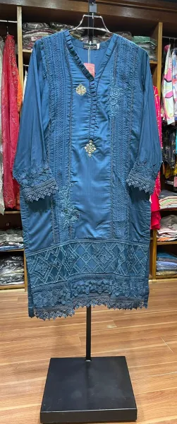 Pakistani Original Sadabahar Luxury Embroidered Viscose Pret Swiss lawn Embroidered Shirt Chiffon dupatta Raw silk trouser 